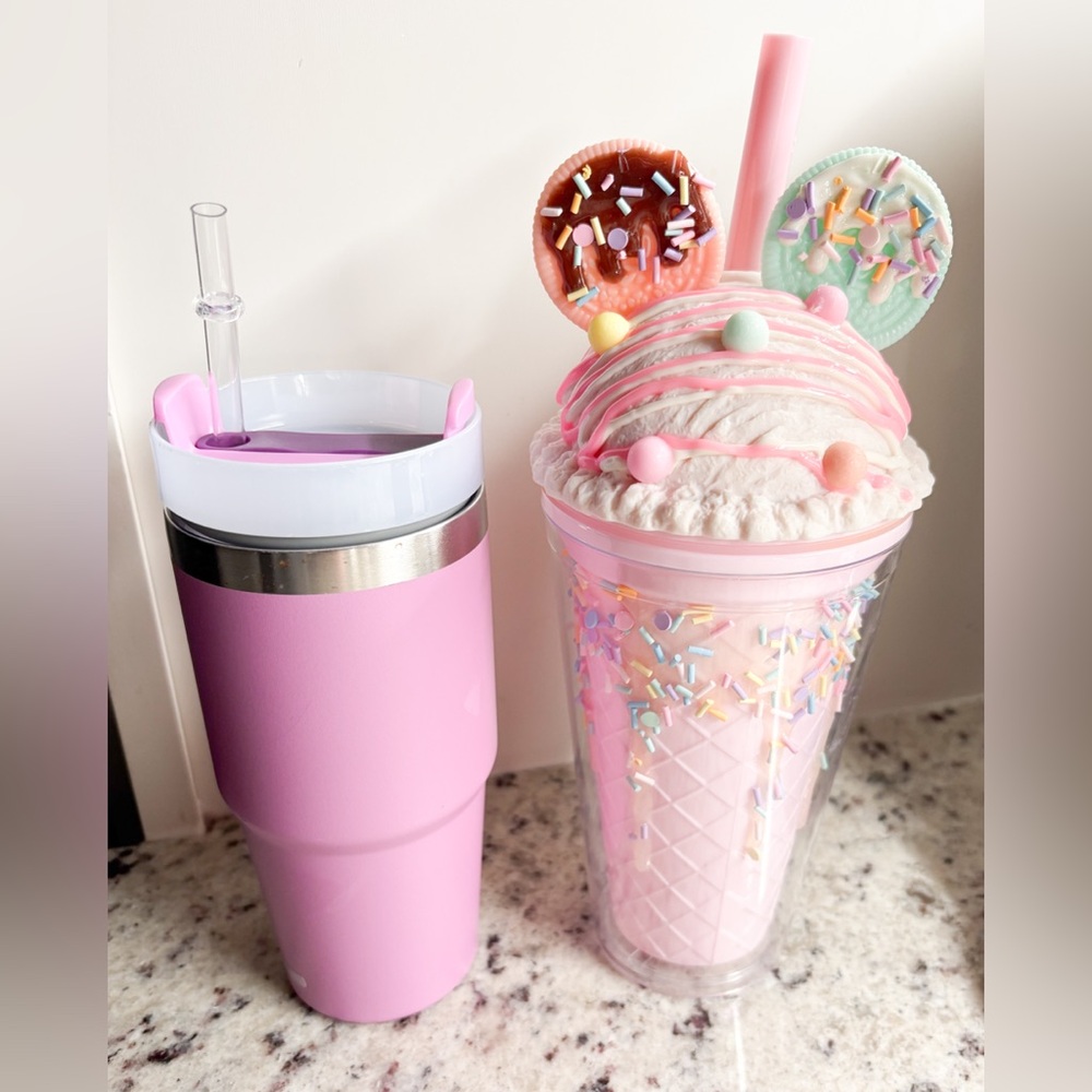 3D Ice Cream Cookie Sprinkle Tumbler Cup and stainless tumbler -SET